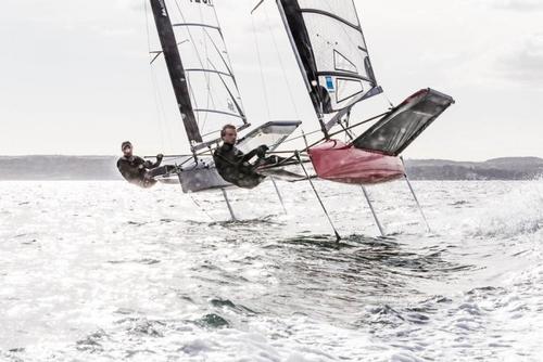 C-Tech sponsored sailors Dan Ward and Jim McMillan training for the Moth Worlds 2 - Dan Ward -  © C-TECH http://www.c-tech.co.nz